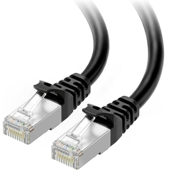 Cable Matters 10Gbps Snagless Long Shielded Cat 6A Ethernet Cable - 100ft, Cat 6A Cable, Cat6A Cord, Ethernet Cord, Black