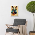 thumbnail image 2 of German Shepherd Alsatian Dog Colourful Geometric Artwork Framed Wall Art Print A4, 2 of 4
