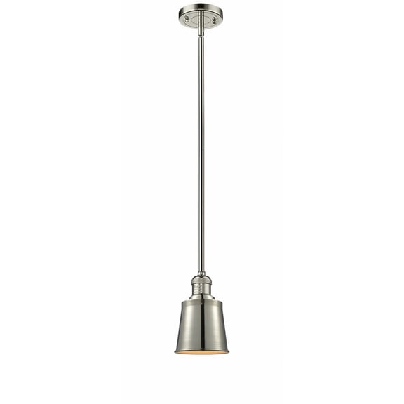 201S-PN-M9 Innovations Lighting Addison - 1 Light Stem Hung Mini Pendant In Traditional Style-6 Inches Tall and 5 Inches Wide-Polished Nickel