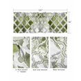 thumbnail image 5 of Sage Green Morocco Kitchen Curtain Valances for Windows Farmhouse Short Curtains, Vintage Grey Shabby Chic Plaid Rod Pocket Valance Curtain for Bedroom Cafe Living Room 42"x18", 5 of 8