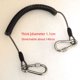 thumbnail image 4 of Cuerda telescópica de acero inoxidable perdida con hebilla para colgar, cuerda antipérdida, accesorios de pesca, llave eléctrica, paquete anticaída, cuerda de resorte de alambre de acero, 4 of 5