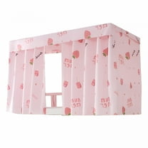 AUQ Top Bunk Bed Curtain, College Student Dormitory Lightproof Decorative Privacy Blackout Cloth Curtain Canopy Bedroom Decoration Dustproof for Breathable Single Sleeper Bed