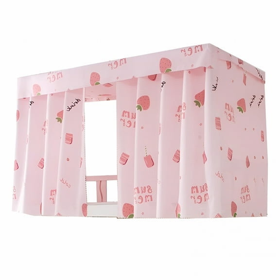 AUQ Top Bunk Bed Curtain, College Student Dormitory Lightproof Decorative Privacy Blackout Cloth Curtain Canopy Bedroom Decoration Dustproof for Breathable Single Sleeper Bed