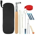 thumbnail image 1 of Tuning Kit,Wrench Handle Wrench Set Wrench Handle Temperament Felt Piano Mutes Temperament Felt Rubber Mutes Temperament Felt Piano Tuner Kit Professional Tools Wrench Rubber Mutes Tools Set Huiop, 1 of 6