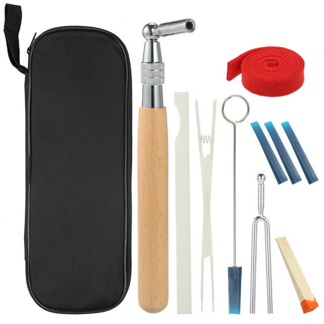 Tuning Kit,Wrench Handle Wrench Set Wrench Handle Temperament Felt Piano Mutes Temperament Felt Rubber Mutes Temperament Felt Piano Tuner Kit Professional Tools Wrench Rubber Mutes Tools Set Huiop