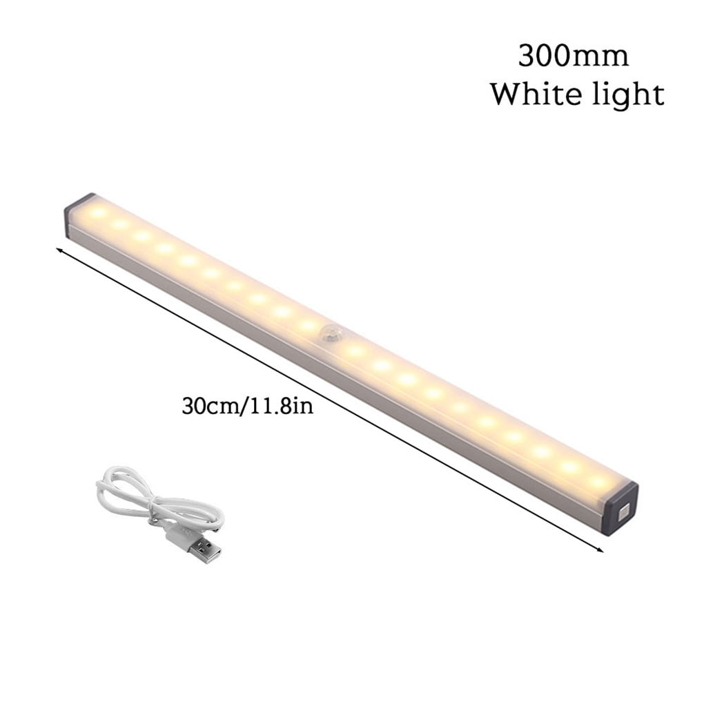 Wireless LED PIR Motion Sensor Closet Lights USB Rechargeable Light Strip 
