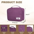 thumbnail image 2 of Uxcell Travel Cable Organizer Bag, Portable Camera Case Electronic Organizer Pouch Digital Storage Carrying Case Purple, 2 of 7