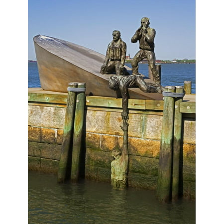 American Merchant Mariners Memorial in Battery Park, Lower Manhattan, New York City, New York, USA Print Wall Art By Richard