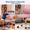 thumbnail image 6 of Atilioo Home Office Chair, Ergonomic Computer Desk Mesh Chair with Lumbar Support, Adjustable Swivel Mid-Back Chair with Flip-up Arms, Pink, 6 of 13