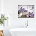 thumbnail image 5 of Farmhouse Bathroom Decor Wall Art Purple Lavender Picture Wall Decor Relax Soak Unwind Bathroom Sign Canvas Painting Prints Artwork Home Decorations Framed for Bedroom 12inx16in, 5 of 6