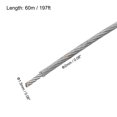 thumbnail image 2 of Cable de alambre de 197 pies de acero inoxidable 304 recubierto de vinilo de 1/12" con 10 piezas de fundas de aluminio transparentes, 2 of 7