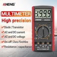 thumbnail image 2 of ANENG AN9205A Digital Multimeter 3 1/2 LCD Display 1999 Count Manual Range Universal Meter AC DC Res, 2 of 7