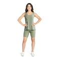 thumbnail image 2 of Lissome Women's and Women’s Plus Hacci Knit Ribbed Tank Top and Bike Shorts Lounge Set, 2-Piece, Sizes S-4X, 2 of 5