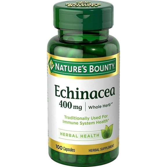 Nature's Bounty Echinacea 400 mg Capsules