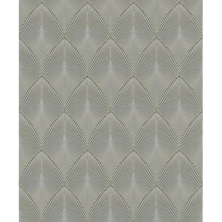 Rasch Tirsuli Grey Ogee Wallpaper, 20.5-in by 33-ft, 56.38 sq. ft.