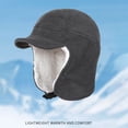 thumbnail image 3 of Ettsollp Motorcycles Winter Hat Winter Outdoor Sport Hat Face Ear Protection Soft Plush Resistant Solid Color Brimed Adjustable Skiing Cycling Peaked for Men, 3 of 8