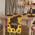 thumbnail image 2 of Table Runners 72 Inches Long Dress Scarves, Sunflowers Farmhouse Kitchen/Dining Table Runner, Coffee Tablerunners, Yellow Summer Botanical Elegant Flowers Wooden 13x72 Inch, 2 of 9