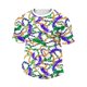 thumbnail image 5 of Ceisia Men's Mardi Gras Feather & Bead Print T-shirt Loose Fit Short Sleeve Round Neck Casual Summer Festival Tee Tops Purple XL Gifts, 5 of 8