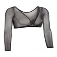 thumbnail image 1 of Haut Court Sans Couture en Maille pour Femmes, Manches Supérieures Ajustées, Léger, 1 of 6