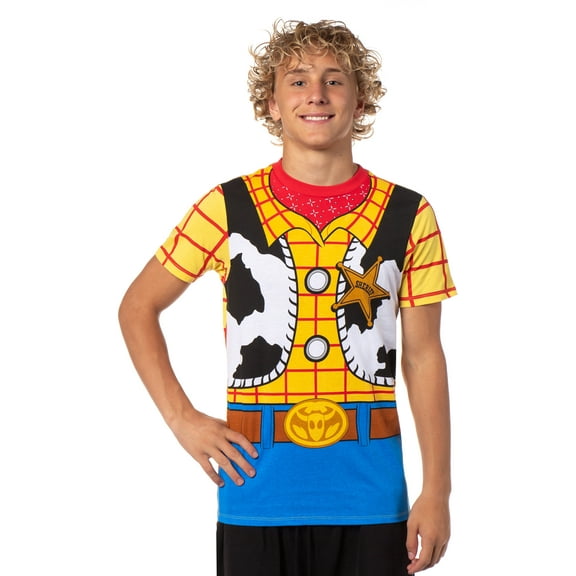 Disney Pixar Toy Story Shirt Men's I Am Woody Sheriff Cowboy Costume Adult T-Shirt