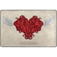 thumbnail image 4 of Dreamtimes Heart with Wings Non-Slip Area Rug 72"x48", Vintage Valentine Soft Non Slip Washable Floor Mats for Indoor Front Porch,Living Room, Bedroom,Kitchen, 4 of 5