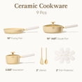 thumbnail image 2 of Juego de utensilios de cocina CAROTE de 9 piezas, cerámica antiadherente, amarillo, 2 of 7