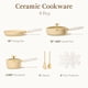thumbnail image 2 of Juego de utensilios de cocina CAROTE de 9 piezas, cerámica antiadherente, amarillo, 2 of 7