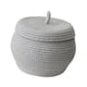 thumbnail image 4 of Cesta de almacenamiento de aperitivos, caja tejida con tapa decorativa para mesa, lavadero Gris, 4 of 8