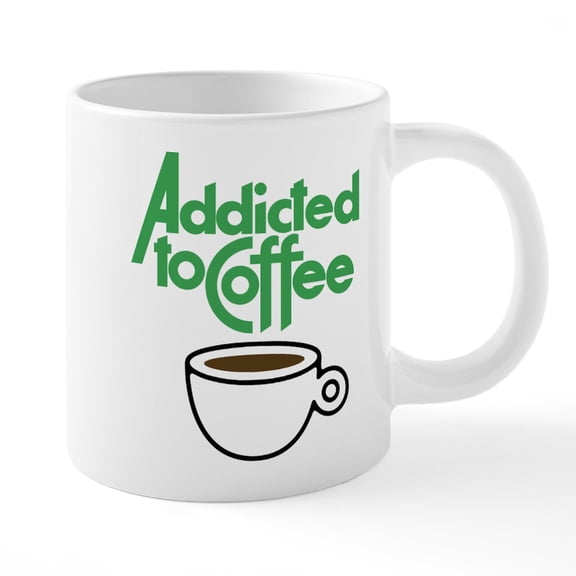 CafePress - Addicted To Coffee - 20 Oz White Ceramic Mega Mug