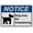 Warning Sign 2, variant on Weatherproof Horizontal ANSI Pet Rules Sign (Feline boarding) 8 in" x 12 in" UV Resistant Indoor Outdoor Workplace Insdustrial Caution Danger Warning SIgn
