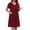 Wine Red, variant on Ekouaer Robe for Women Short Zipper Floral Print Bathrobe Short Sleeve Pleated Neckline Robes Zip Up Comfy Night Gowns Soft Loungewear