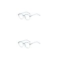 thumbnail image 1 of Jumpingount Gafas lisas a la moda, gafas de lectura de forma cuadrada sin maquillaje, gafas de estilo Vintage, gafas de montura grande para óptica Azul transparente 2piezas, 1 of 6