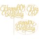 thumbnail image 3 of Adorno para Pastel Ephlyn 60º Cumpleaños Brillo Dorado 20 cm, 3 of 7