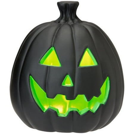 9" Jack-O-Lantern, Black and Green