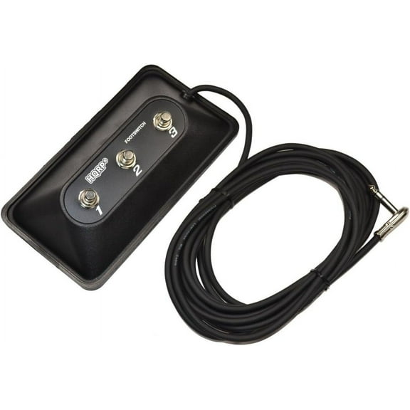 HQRP 3-Button Guitar Amp momentary On/Off Footswitch with 1/4-Inch Jack