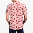 thumbnail image 3 of Balery Flowers And Ladybugs Printed Men’s Short Sleeve Polo Shirt, Midweight Men's Shirt,Golf Polo shirts -3X-Large, 3 of 8