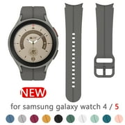 Yepband Sport Silicone Bands for Samsung Galaxy Watch 5 pro 45mm/4 Classic 46mm 42mm Wristband Bracelet Galaxy Watch 5/4 44mm 40mm Band -Grey