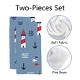 thumbnail image 2 of GZHJMY Lighthouses Seamless Pattern with Waves, Bath Shower Towels Set of 2 for Bathroom -Soft Microfiber Hand Towel Absorbent Soft Decorative Face Towel for Kids 30 x 15 inch, 2 of 6
