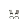 thumbnail image 3 of Room Designs Set of 2 Swivel Stools Grey/Dark Brown Contemporary Round, 3 of 3