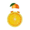 thumbnail image 2 of Disfraz naranja de cosplay, reutilizable, sin mangas, adorable y realista, con sombrero, disfraz de rodaja de fruta para fiestas de Halloween. Para niños, 2 of 8