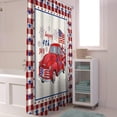 thumbnail image 3 of Vintage Truck Fourth of July Shower Curtain, American Flag Stars Shower Curtain Set with Hooks, Spring Summer Waterproof Fabric Shower Curtains for Bathroom Decor, 72x84 Inch Bath Curtain, 3 of 5