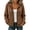 22#Brown, variant on Hooded Zip Up Cardigan for Women Cable Knit Sweater Long Sleeve Soft Warm Cozy Fall Winter Casual Comfortable Coat Pink L