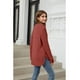 thumbnail image 3 of Blusa Tipo Túnica Informal con Cuello Redondo y Ligera para Mujer, Color Rojo Ladrillo L, 3 of 8