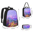 thumbnail image 2 of Balery Colorful Purple Cosmos Flower Mochila Escolar 3 en 1 para Niños - Mochila Resistente con Lonchera Térmica y Estuche - Mochila Escolar para Niños y Niñas, 2 of 7