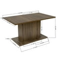thumbnail image 3 of FurnitureR 63''Rectangular Dining Table Simplicity Kitchen Table with Wooden Pedestal Base Contemporary Living Room Dining Room Table Furniture, Seats Up to 6, Brown, 3 of 8
