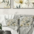 thumbnail image 3 of Designart "Blue White Daffodil Unity" Floral Printed Throw Pillow, 3 of 5