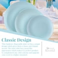 thumbnail image 3 of DISPOSABLE DINNER PLATES | 20 pc | Heavy Duty Plastic Dishes | Elegant Fine China Look | Opulence – Mint (10.25”), 3 of 4