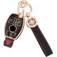 thumbnail image 1 of Key Fob Cover Compatible with Fit for Audi A4 A3 Q3 Q5 Q7 TT TTS RS3 S4 S3 A1 S6 RS4 RS6 Q2L ABS Smart Remote Key Case Keychain Case Holder Protector,D,3 Buttons, 1 of 6