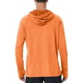 thumbnail image 3 of USNSM Men's Solid Color Hooded UPF 50+ Sun Protection T Shirts Lightweight Breathable Long Sleeve Athletic Shirts Rash Guards Orange L, 3 of 7