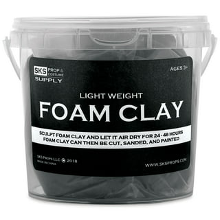 Foam Clay Sculpting Foam for Cosplay 300 Gram White and 300 Gram Black by  Pixiss Soft Air Dry Moldable Sculpting Cosplay Materials Black and White 